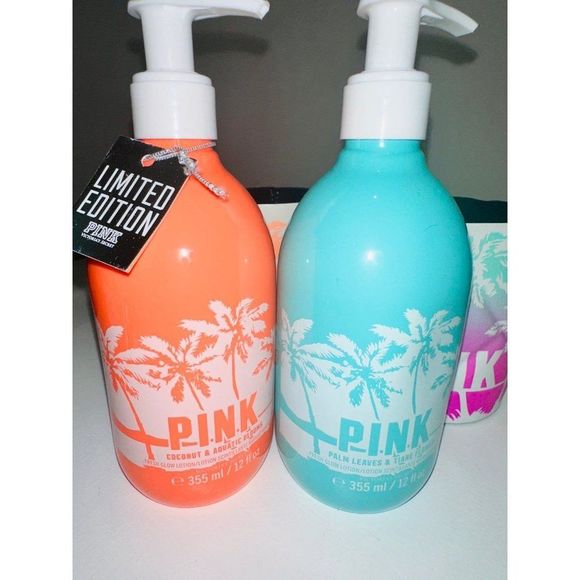 PINK Victoria's Secret Skincare Vspink Palm Leaves Tiare Flower